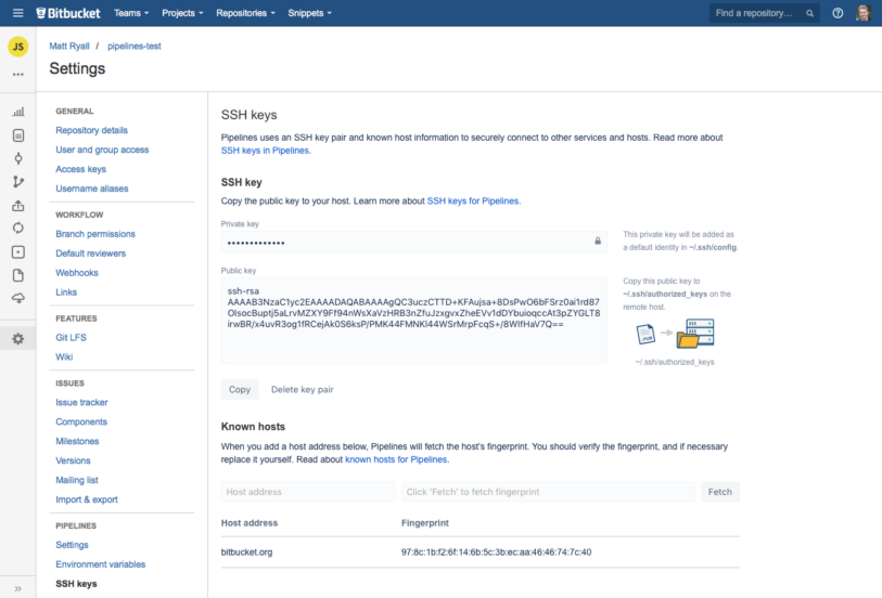 Generate SSH keys for Bitbucket Pipelines - Inside Atlassian