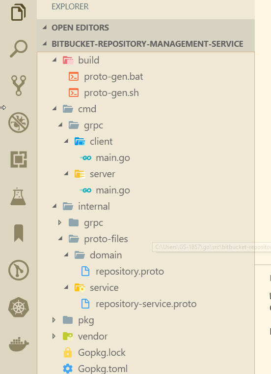 Writing a microservice in Golang which communicates over gRPC