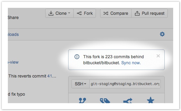 Syncing and merging come to Bitbucket