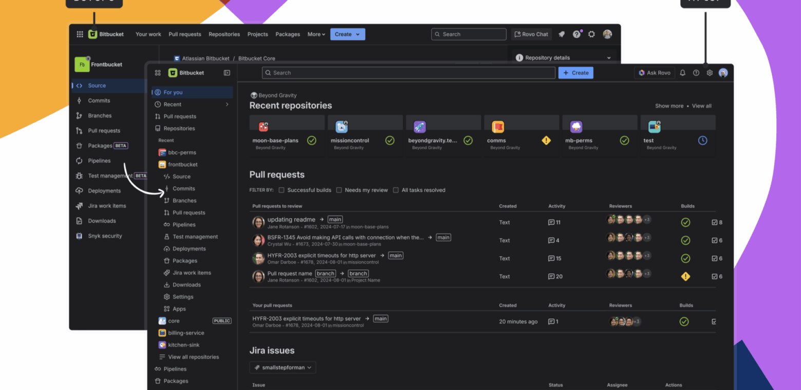 Bitbucket’s new look: user experience and navigation updates coming soon