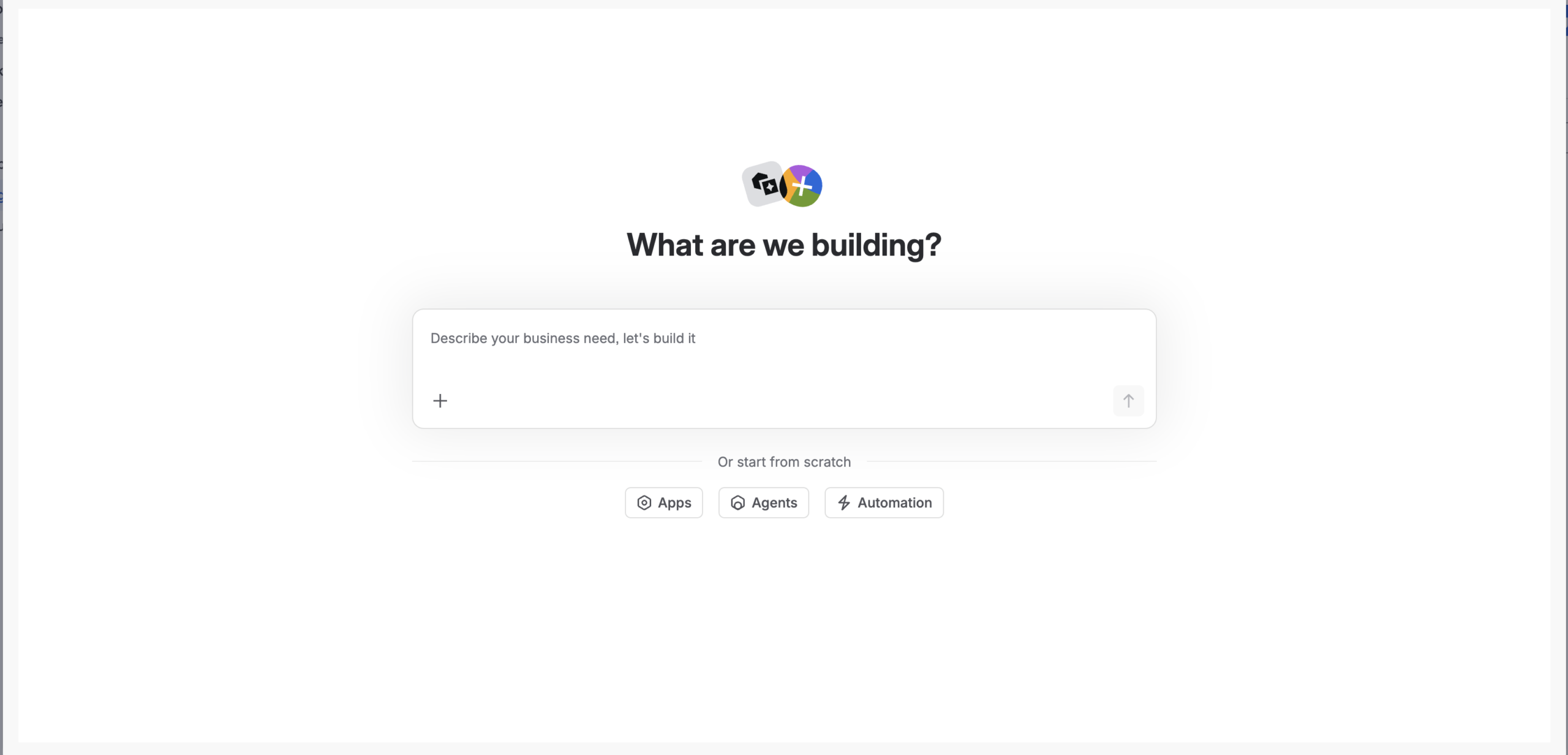 Screenshot of Rovo Studio "What are we building?" page.