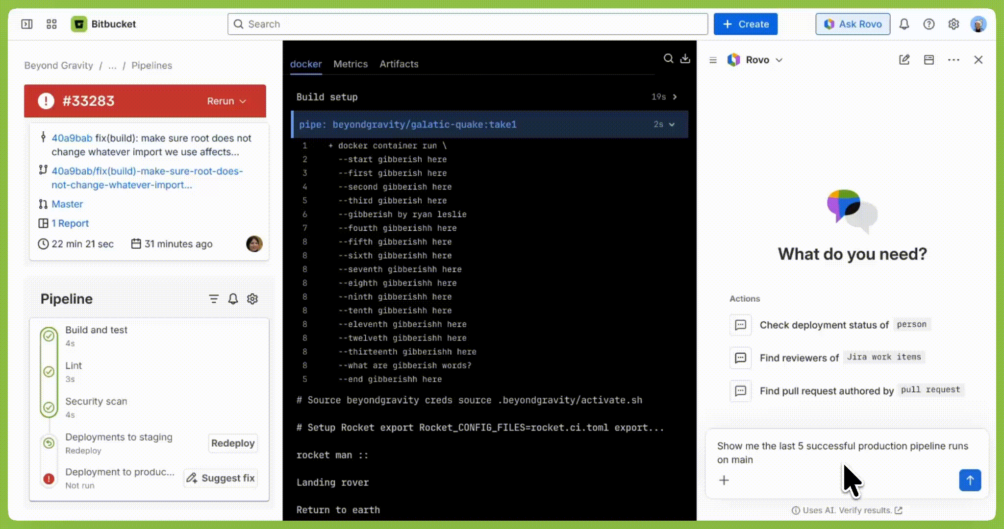 Rovo Chat in Bitbucket now understands your Pipelines - Work Life by Atlassian