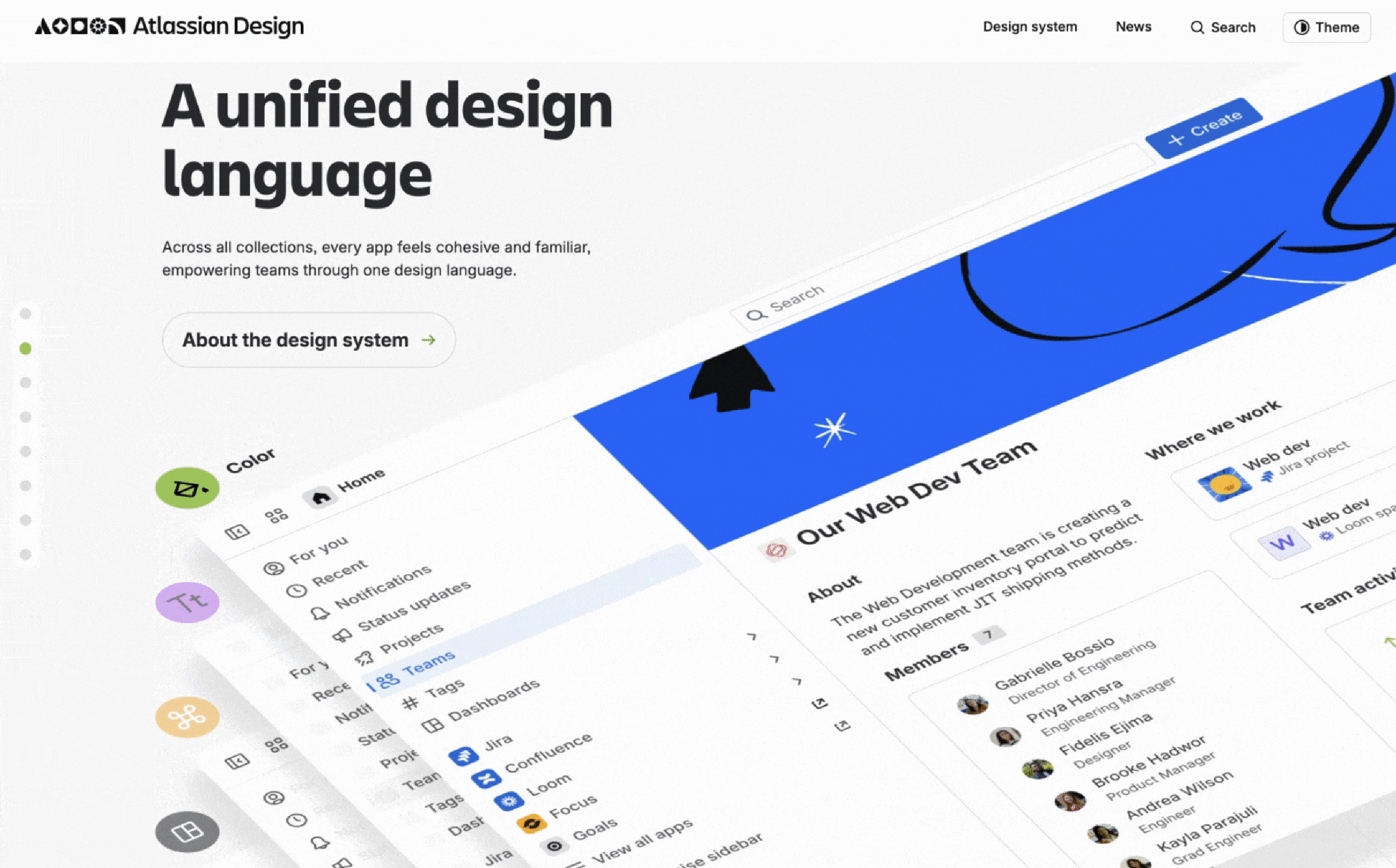 An image of the Atlassian.Design website
