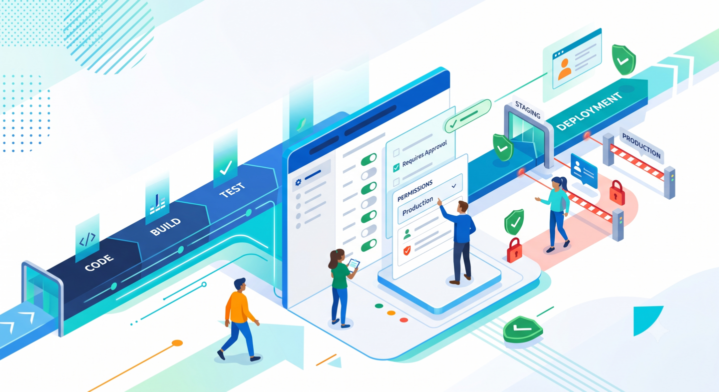 A rendering of deployment permissions