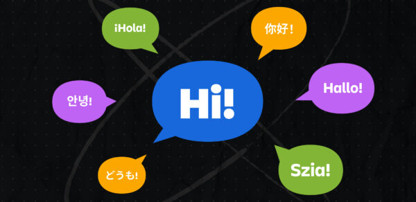 Speech bubbles in varying languages