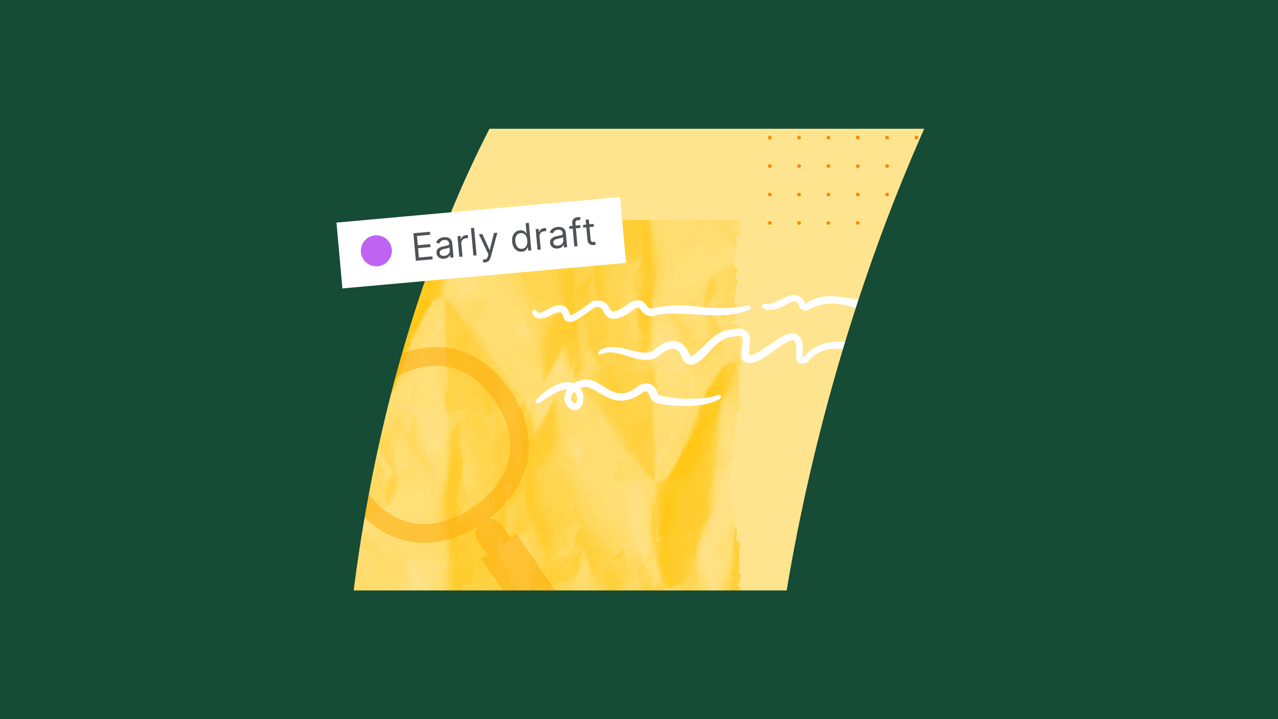 A document labeled "Early draft" with placeholder text lines.
