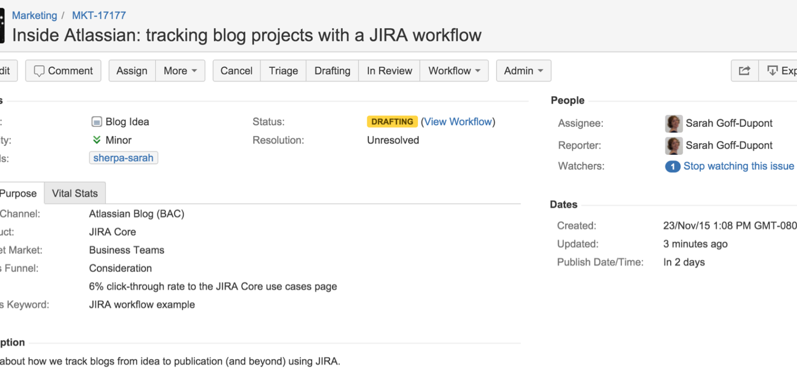 Inside Atlassian: tracking blog categories and performance with Jira custom fields