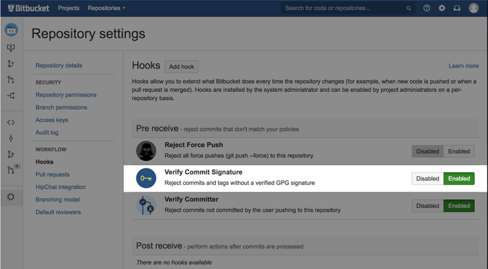 New in Bitbucket Server 5.1: Signed commits, PR deletion, and more ...