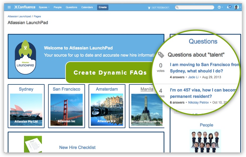 Turn your static home page into a dynamic Q&A forum