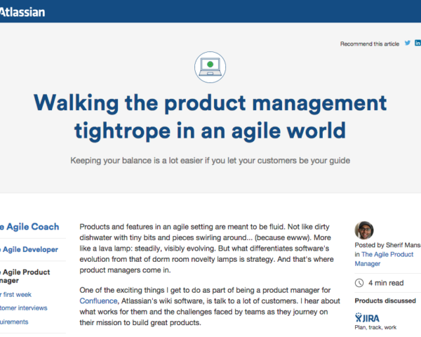 Introducing the Agile Product Management article series