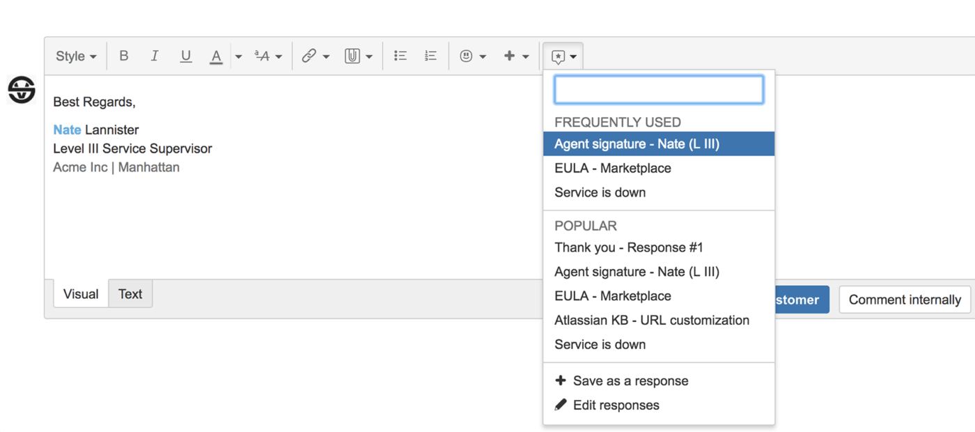 Get time back with canned responses and SLA copy configurations in Jira