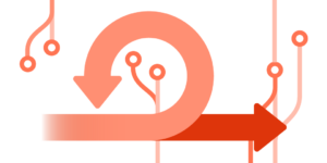 Arrows illustration for agile development