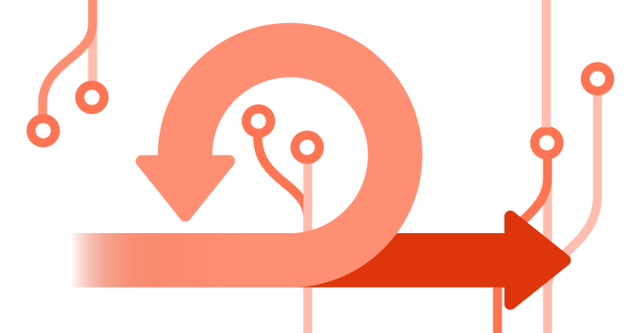 Arrows illustration for agile development