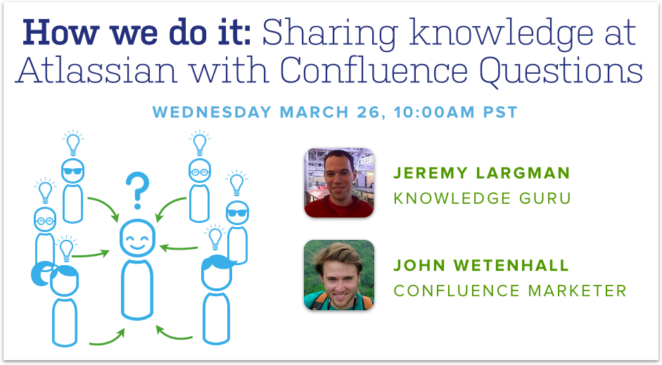 Webinar: How we share knowledge at Atlassian with Confluence Questions
