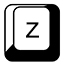 The letter Z key on a keyboard